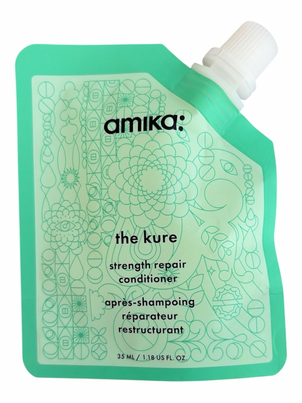 amika The Kure Strength Repair Conditioner - Mint Green Pouch